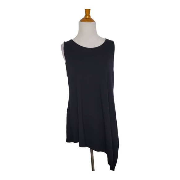 Eileen Fisher Asymmetrical Tank Top / Tunic, Black, Small - Picture 8 of 8